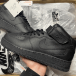 Nike Air Force 1 '07 High Black kažokādas čības-ziemas ādas čības