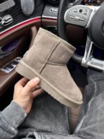 UGG Mini Khaki замшеві з хутром стильні та теплі