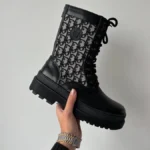 Чоботи Dior Boot 2.0 Black зі шкіри та текстилю для стильного образу