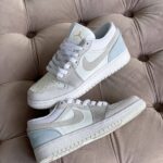 Кеди Air Jordan 1 Low Purple зі шкіри та замші