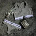 Lingerie Calvin Klein Grey-set in cotone e spandex