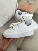 Кеди Nike Air Force 1 White Premium чоловічі шкіряні - Зображення 2