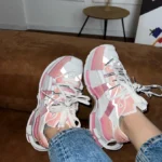 Sneakers DG Space Light Pink In Vera Pelle