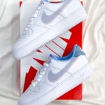 "Air Force White" / "Blue" / "Pink" odiniai balti su spalvotais akcentais