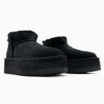 Ugg Classic Ultra Mini Platform XL Black — стильні замшеві чоботи з хутром - Зображення 2