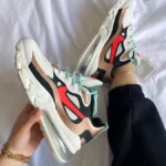 Кросівки Nike Air Max 270 React White/Gold — легкі текстильні кросівки
