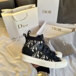 Dior Sneakers High Deep Blue Premium Sneakers-Stilvolle Premium High Sneakers