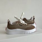 Кеди Prada White/Beige — замша та текстиль, стиль і комфорт ----------