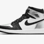 Nike Air Jordan tossud 1 Retro kõrge hõbedane Varvas nahk