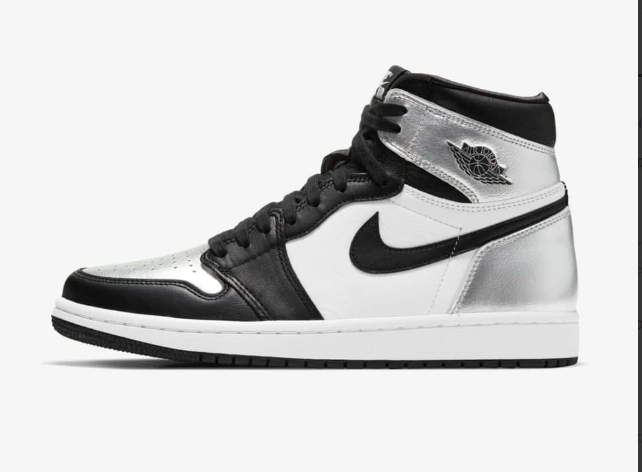 6e355d3c-0138-4416-a9b9-742f6bcbdc7b Scarpe Da Ginnastica Nike Air Jordan 1 Retro High Silver Toe in pelle - immagine 1