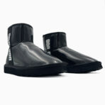 Ugg Classic Clear Mini Black — стильні хутряні чобітки з прозорою підошвою - Зображення 2