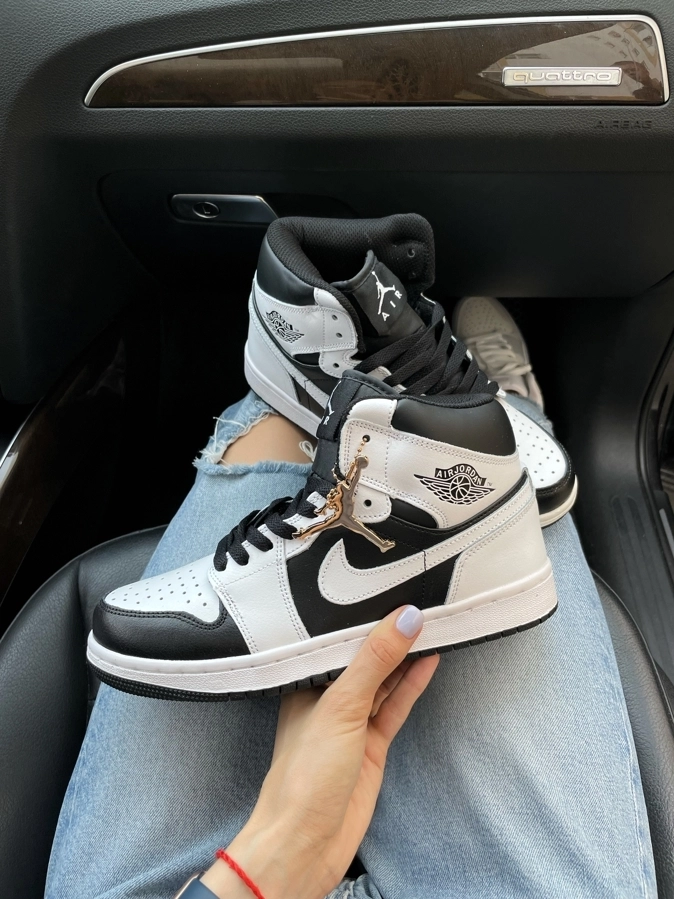 6fd4898e-38c7-441f-8311-ddb83c5646cf Air Jordan 1 Black White čības-stilīgas ādas čības ikdienas valkāšanai - Image 1