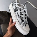 Walk-n Dior Platform valkoiset/mustat Premium-tennarit tyyliin