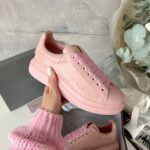 Кеди Alexander McQueen Pink шкіряні стильні для щоденного носіння