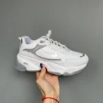 Кросівки Nike Pro Silver — текстильні та екошкіряні стильні кросівки