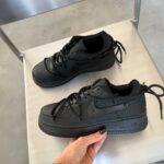 Кеди Nike Air Force 1 Low Black — шкіряні чорні кросівки
