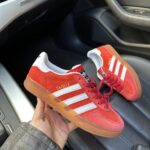 Adidas Gazelle x Gucci Red / White zamšādas čības stilīgam izskatam