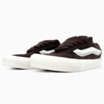 Кеди Vans Knu Skool Brown/White — замшево-шкіряні стильні кросівки - Зображення 2