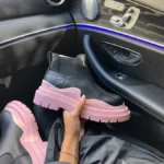 Чоботи BV LOW BLACK PINK PREMIUM шкіряні стильні та комфортні