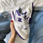 New Balance 550 Balta purpurinė odinė-stilius ir komfortas