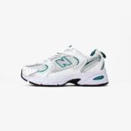 Sneakers New Balance 530 White Silver Green-uomo in pelle e tessuto