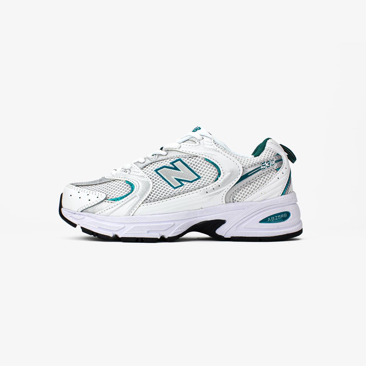 850d3122-f30a-4099-bf5b-08b4ac2233e1 Кросівки New Balance 530 White Silver Green — шкіряно-текстильні чоловічі — изображение 1
