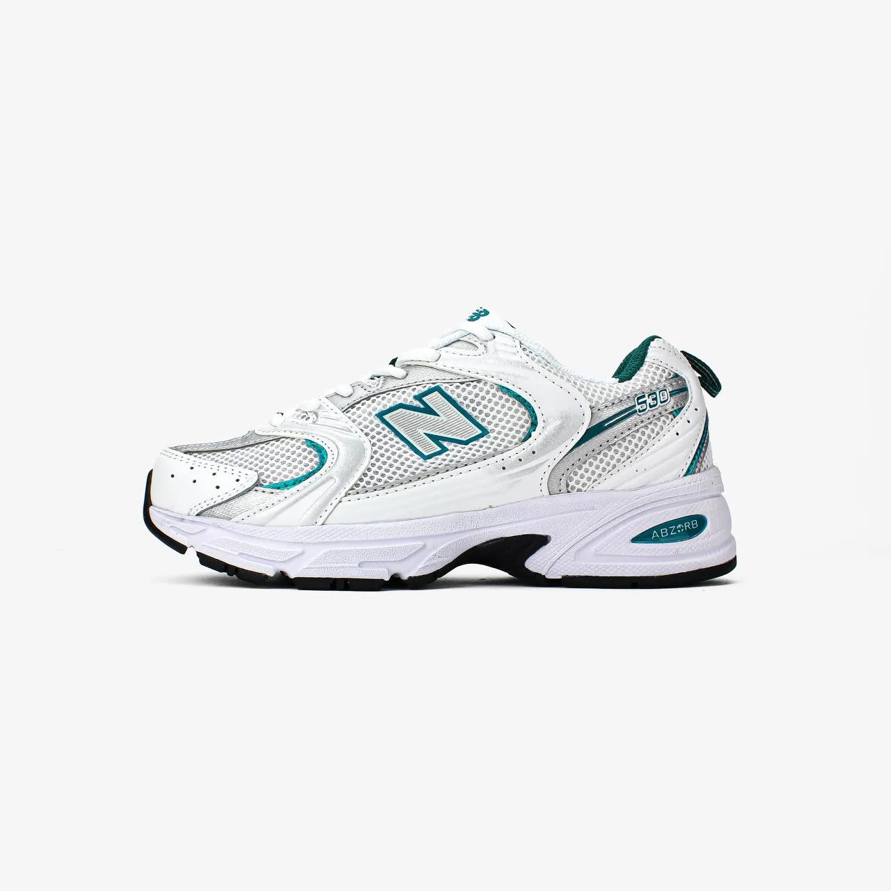 New Balance 530 Hvit Sølv Grønn sneakers-lær og tekstil menn - Bilde 1