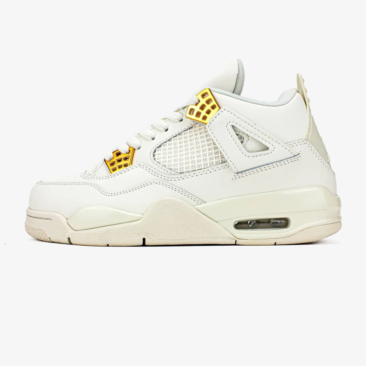 Nike Air Jordan 4 Retro Metallic Gold-Pánské kožené - Obrázek 1