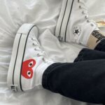 Кеди Comme Des Garçons Play White з текстилю для стильного образу