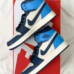 Кеди Air Jordan Retro High Blue – шкіряні високі кросівки