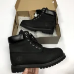 Чоботи Timberland Black термо — чоловічі зимові черевики нубук
