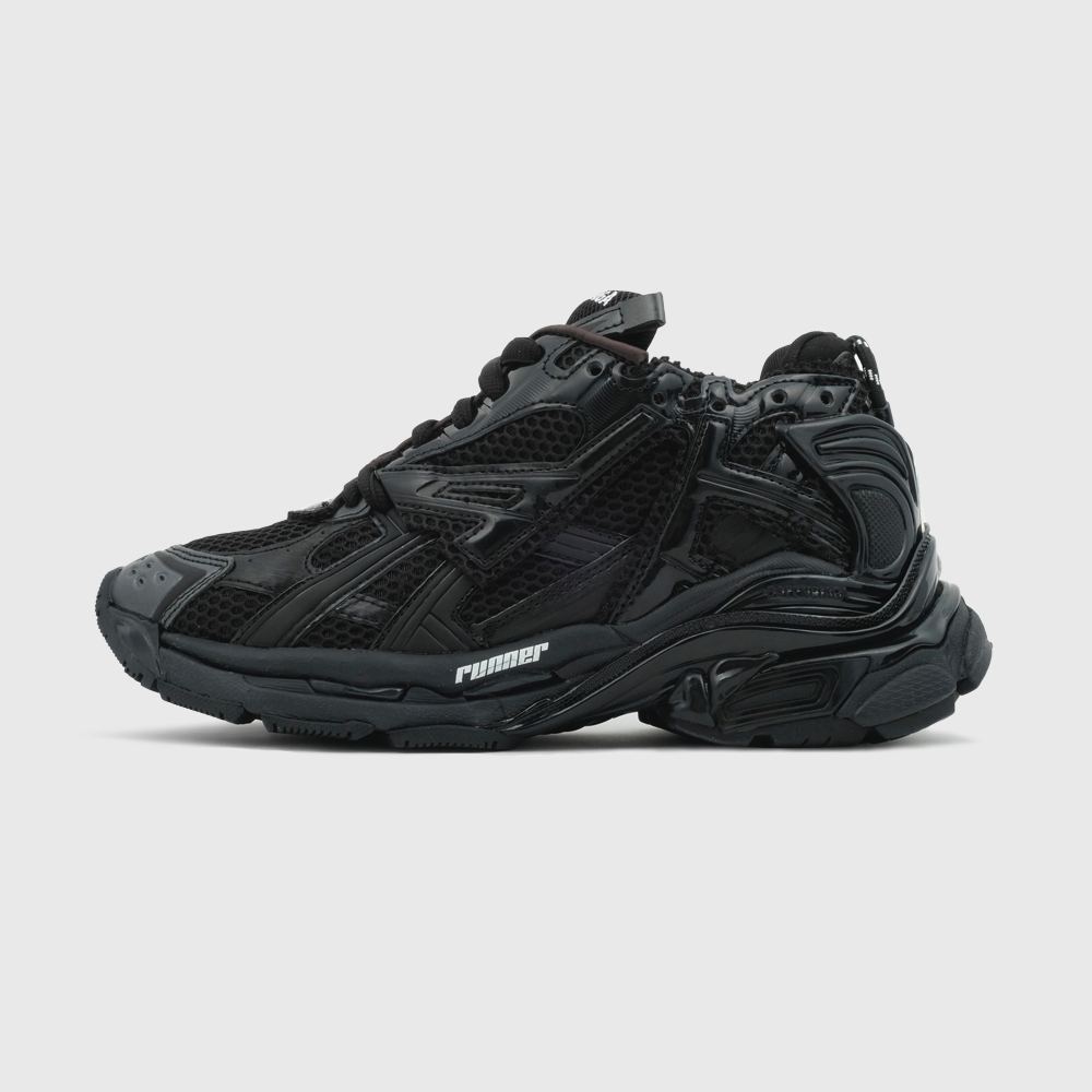 9063d5a5-93cf-41cf-be4a-b39bd1ce5d00 Trainer Black Runner Sneakers tekstiilist tossud aktiivseks puhkuseks - Image 1