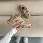 Кросівки Balenciaga Track Beige Premium — шкіряні преміум кросівки
