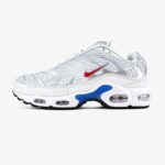 Baskets Nike Air Max plus White University Red (GS) - cuir et textile
