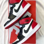 Кеди Air Jordan Retro High Red/Black/White — шкіряні преміум кроси