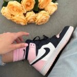 Nike Air Jordan 1 Pink tossud-naiste nahast stiilsed tossud