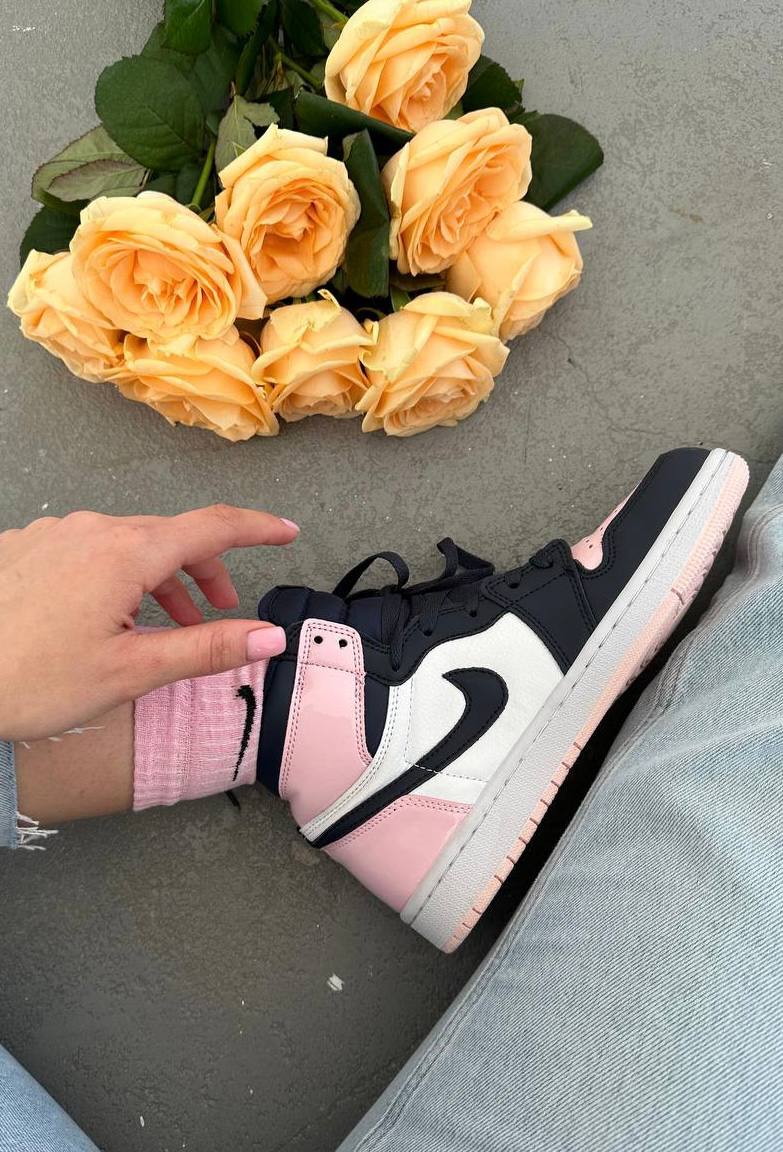 97b951c4-aa1c-4433-a107-bce3c390952b Nike Air Jordan 1 Pink čības-sieviešu ādas stilīgas čības - Image 1