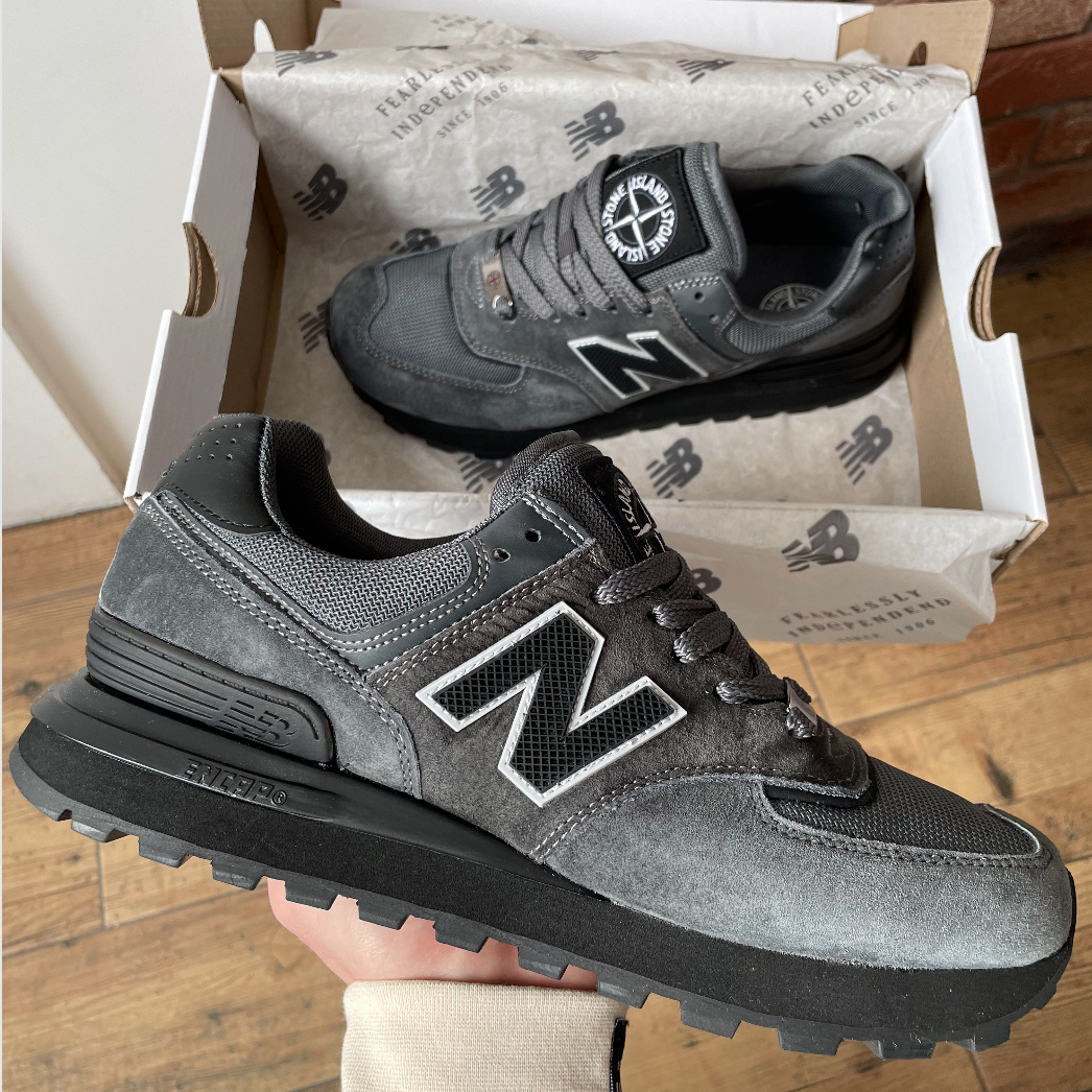 97dc19e8-4387-4550-8e11-6e5187f02a41 Кросівки New Balance 574 x Stone Island Grafit із замші — стиль та комфорт — изображение 1