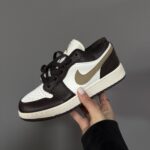 Sneakers AIR JORDAN RETRO 1 Low Shadow Brown-Premium-Sneakers aus Leder