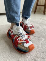 DG Space Orange Sneakers aus echtem Leder für einen stilvollen Look – Bild 2
