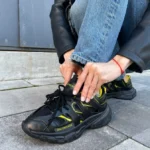 Кросівки Balenciaga Track Black/Yellow — стильні шкіряні кросівки