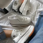 Run Hike white sneakers-lightweight men's sneakers made of textile and eco-leather