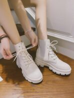 Чоботи No brand White art 013 — стильні шкіряні жіночі чоботи - Зображення 2