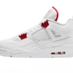Nike Air jordan 4 retro Metallic Red ādas čības ar Air amortizāciju