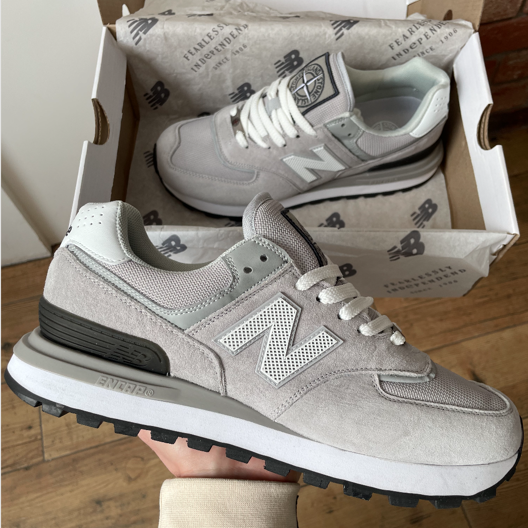 a30eed0d-61b4-4c33-939e-29fb3dd6a704 Кросівки New Balance 574 x Stone Island Grey — стильні замшеві чоловічі - obrazek 1