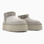 Ugg Classic Ultra Mini Platform XL Grey – замшеві жіночі уггі з хутром - Зображення 2