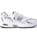 Sneakers New Balance 530 Bianco / Argento-uomo in tessuto e pelle