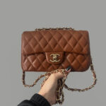 Chanel 1.55 Camel bag-stylish women's bag made of eco-leather