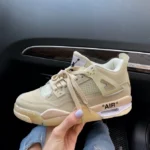 Kedas Off-White x Nike Air Jordan 4 SP Sail - ādas stilīgs