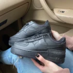 Кеди Air Force 1 Shadow Black — жіночі шкіряні кросівки